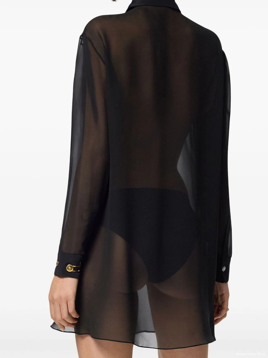 Affordable silk Versace Women Lavallire shirt 0820